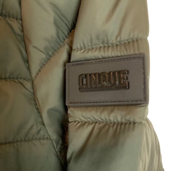 Cinque Jacket Mens Large Olive Green Lightweight Packable Puffer Down-Free - Picture 9 of 9